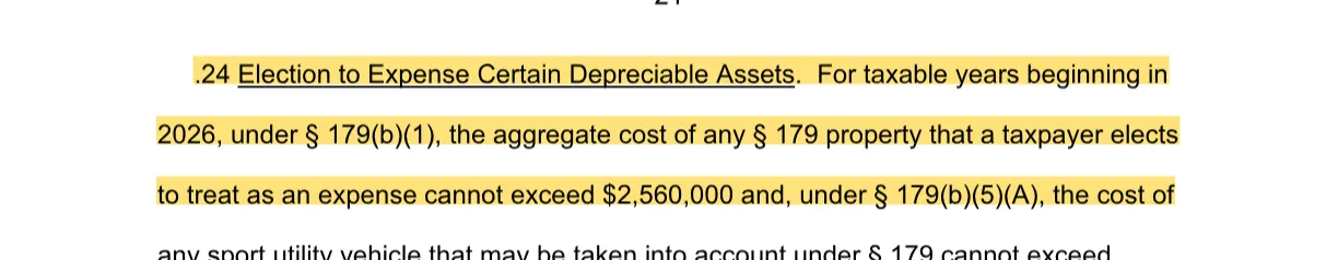 The quoted passage, highlighted on page 21 of Rev. Proc. 2025-32.