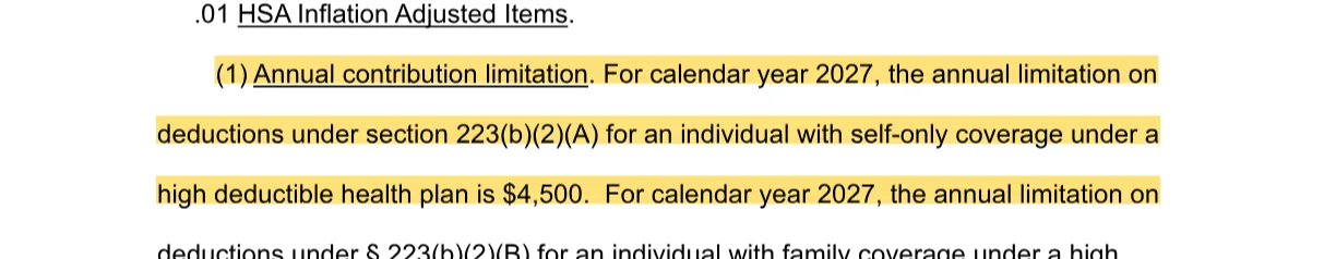 The quoted passage, highlighted on page 2 of Rev. Proc. 2026-24.