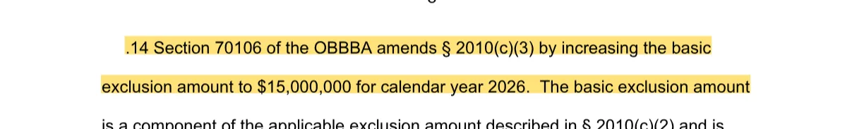 The quoted passage, highlighted on page 8 of Rev. Proc. 2025-32.